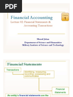 Lec 02- Financial Statements & Accounting Transactions