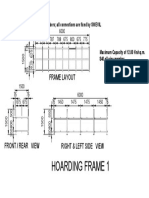 Maximum capacity pipe frame hoarding