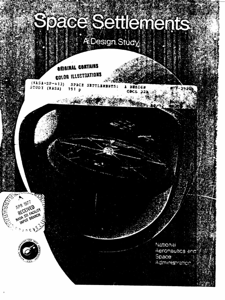 Space Settlements A Design Study | PDF | Space Colonization | Moon