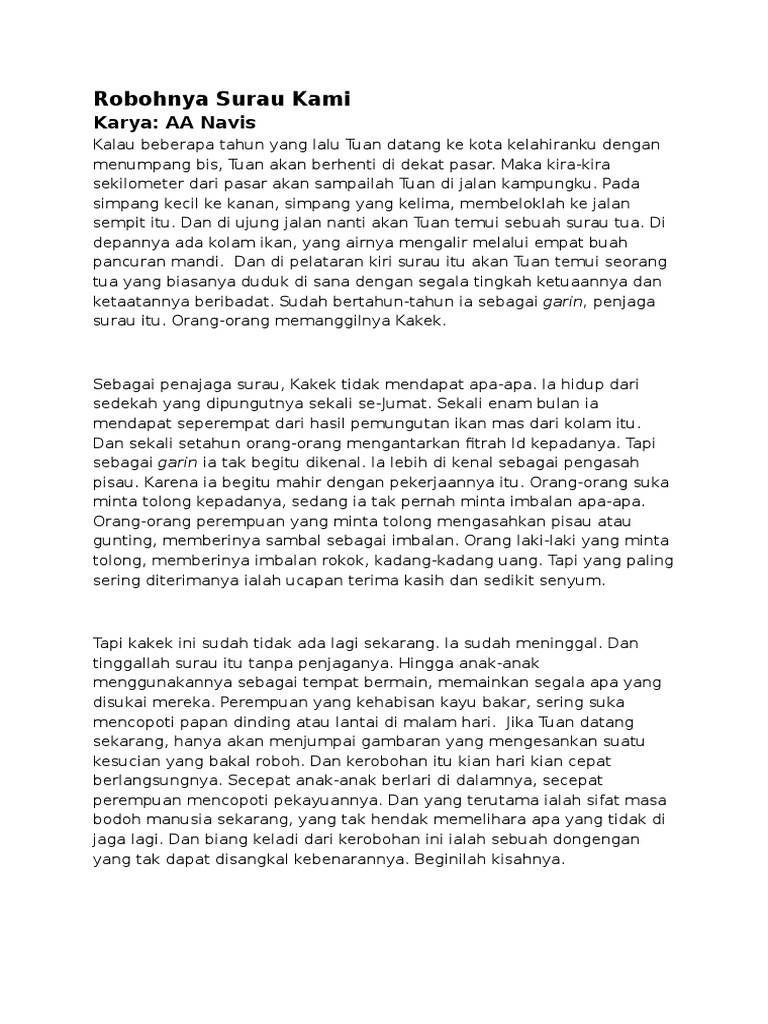 Robohnya Surau Kami Pdf