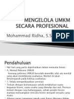 Mengelola UMKM Secara Profesional