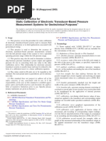 Static Calibration of Electronic Transducer-Based Pressure