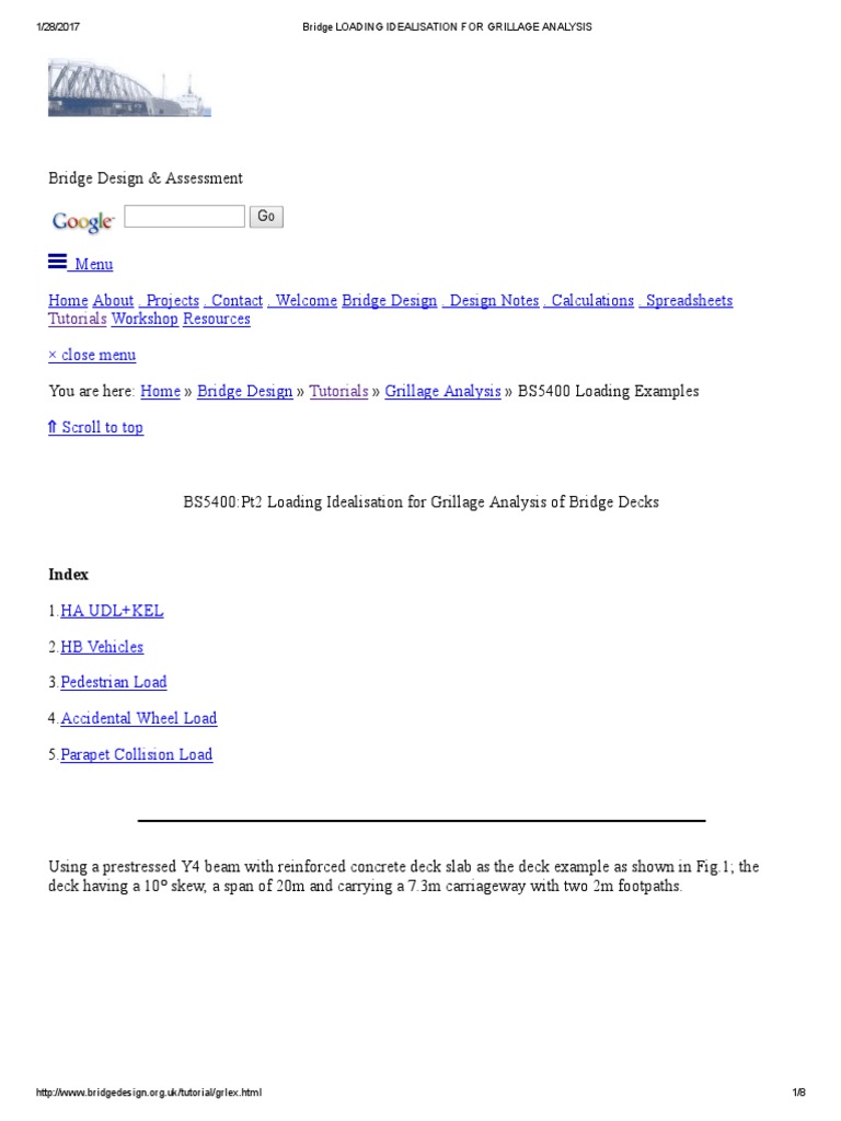 Grillage Analysis for Bridge Loading | PDF | Beam (Structure) | Bending