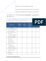 Cuestionario Clima Organizacional