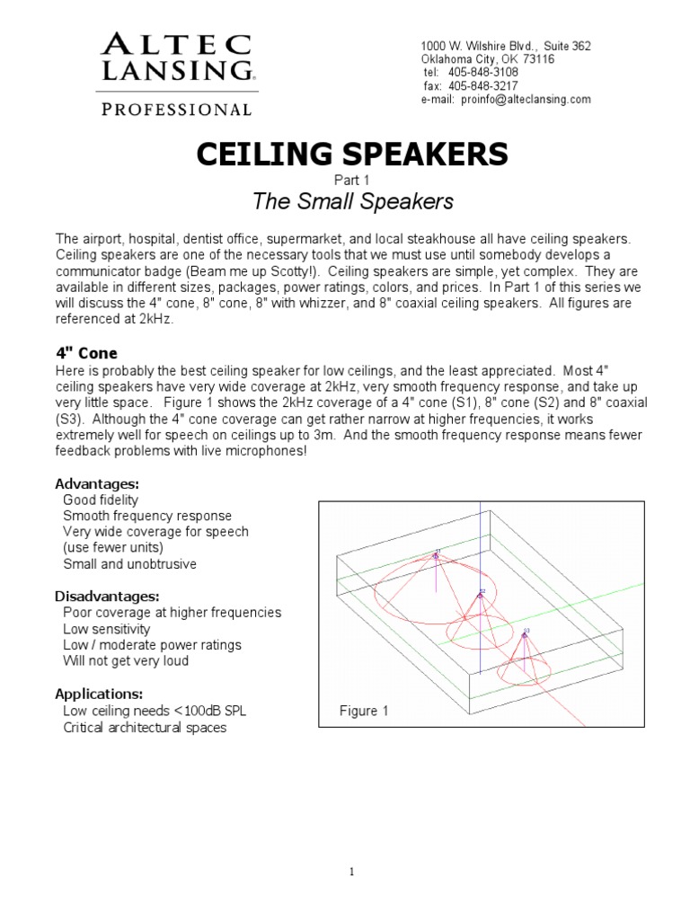 Ceiling Speaker Design PDF Loudspeaker Audio Engineering