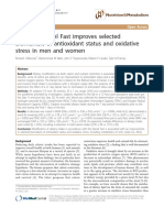 A 21 Day Daniel Fast Improves Selected Biomarkers of Antioxidant Status and Oxidative Stress in Men and Women