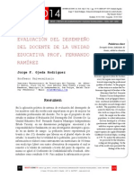 Icono14. A8/V2. Evaluación Del Desempeño Del Docente de La Unidad Educativa "Prof. Fernando Ramírez"