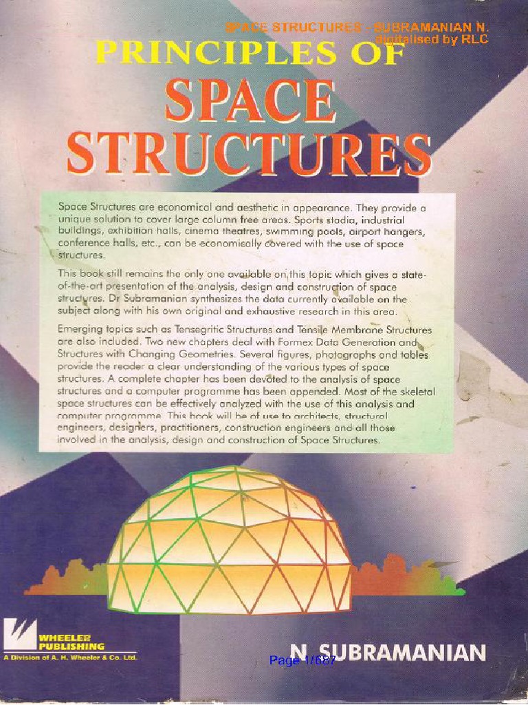Subramanian N., Principles of Space Structures, 2nd Ed, 1999 | PDF