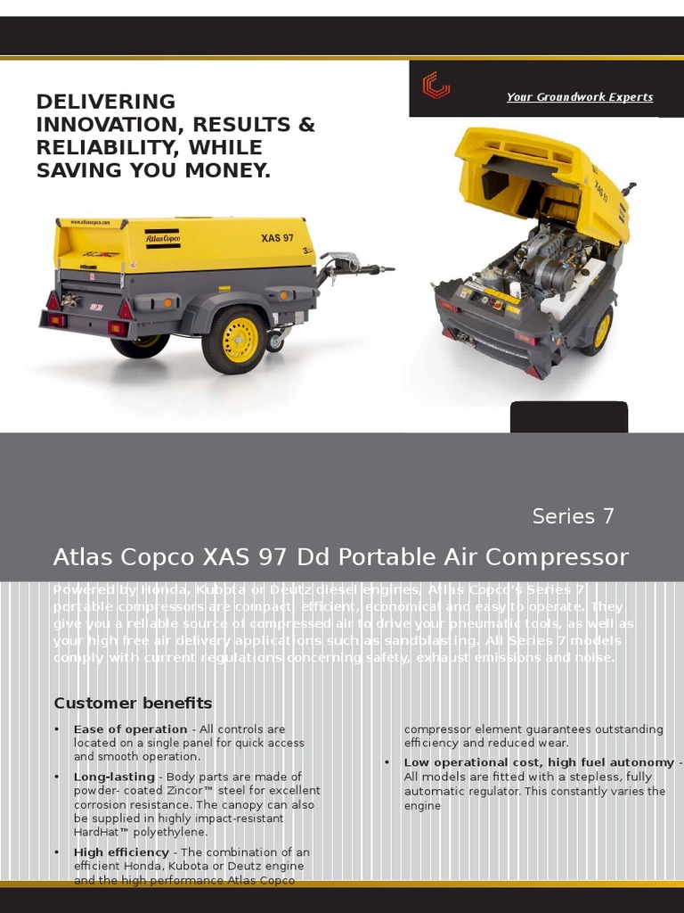 01CA102 Atlas Copco XAS 97 Gas Compressor Engines