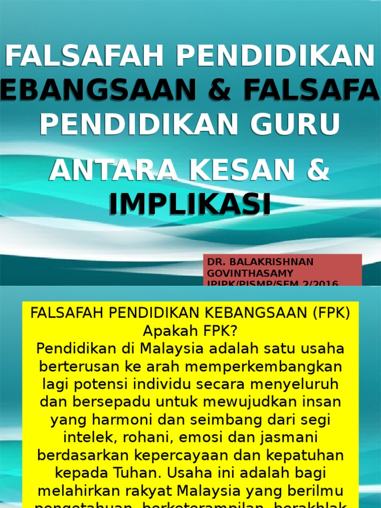 5 0 Fpk Dan Fpg Kesan Implikasi Pdf