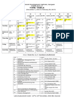 Time Table PGPM 2015 17