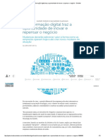 Transformação Digital Traz a Oportunidade de Inovar e Repensar o Negócio - Deloitte