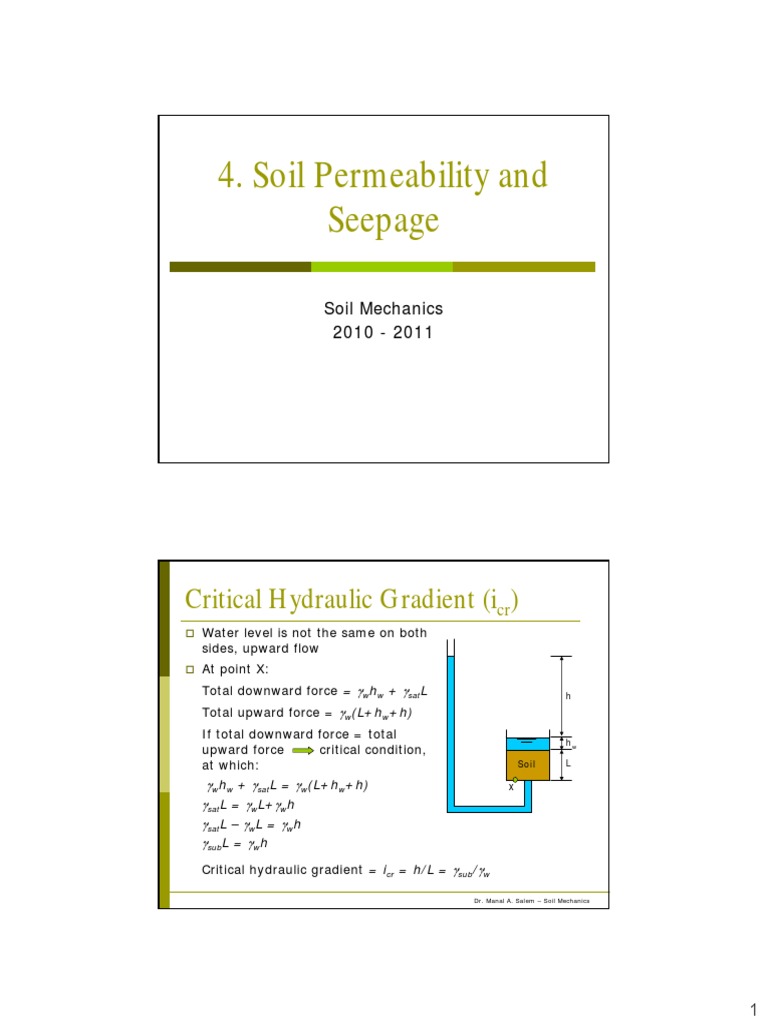 Soil Permeability and Seepage | PDF | Soil Mechanics | Classical Mechanics