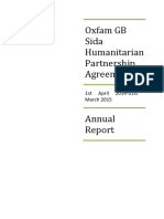Sida Humanitarian Partnership Agreement Annual Report 2014-15