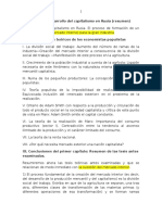 Resumen de Lenin, El Desarrollo Del Capitalismo en Rusia