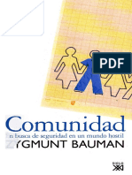 406007_ Bauman Zygmunt - Comunidad - En Busca de Seguridad en Un Mundo Hostil