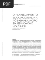 O Planejamento Educacional Na Pós-graduação Em Educação No Brasil