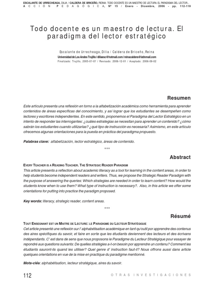 Todo Docente Es Un Maestro De Lectura Pdf Pdf