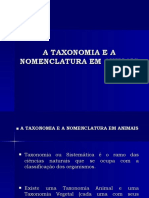 A Taxonomia e a Nomenclatura Em Animais