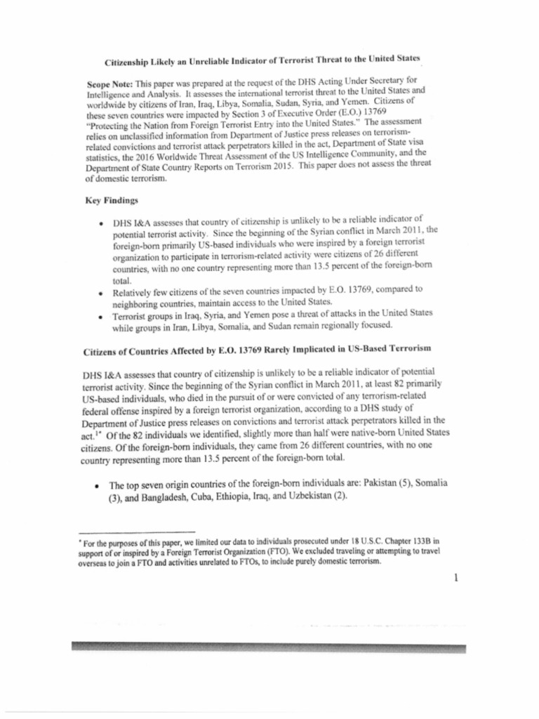 DHS Intelligence Document | PDF