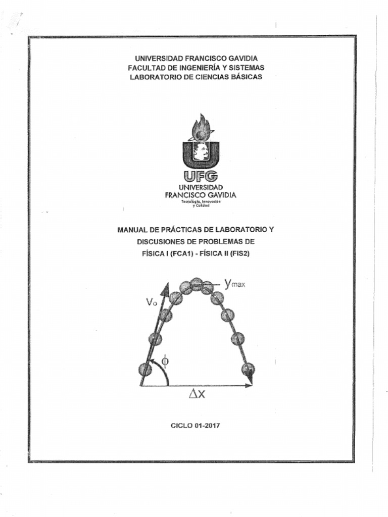 Guia de Fisica 1 Universidad Francisco Gavidia | PDF