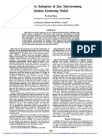 Voitammetric Evaluation of Zinc Electrowinning Solution Containing Nickel