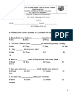 Bahasa Inggeris Pemahaman Mid Year Examination 2016 Year 3 NAME: - CLASS