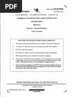 CSEC Biology January 2016 P02