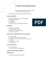 Element 5:-Physical and Psychological Hazards: Ergonomics