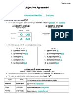 O OS A AS E ES: Adjective Agreement