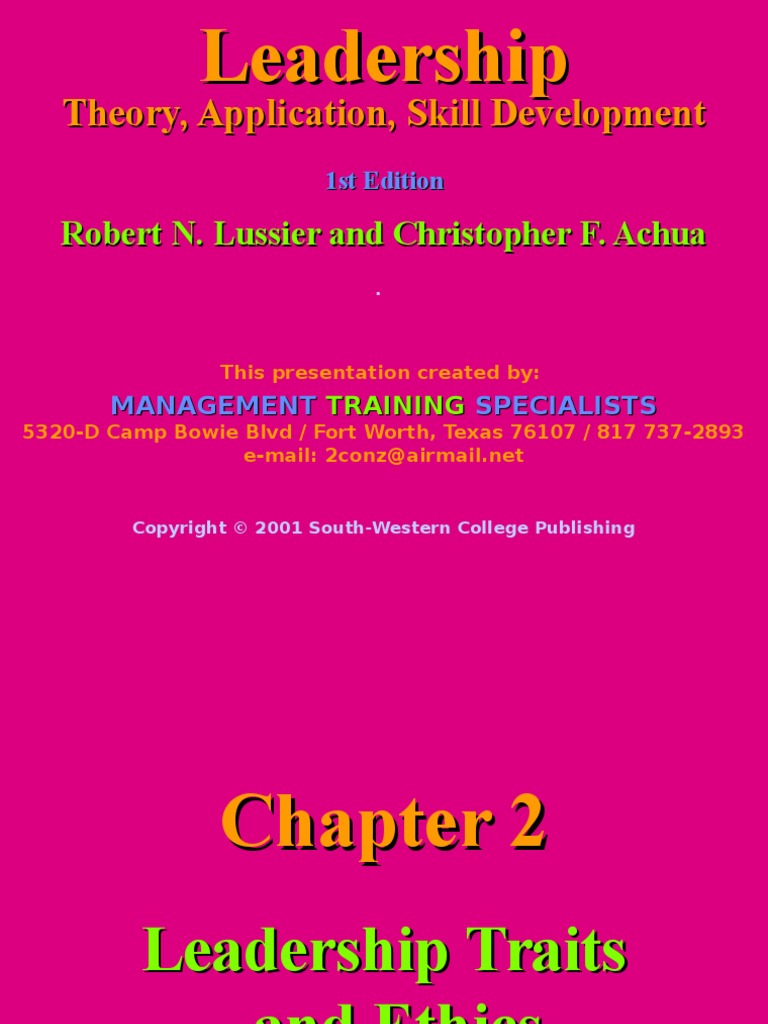 Leader Traits and Ethics | PDF | Leadership | Social Psychology