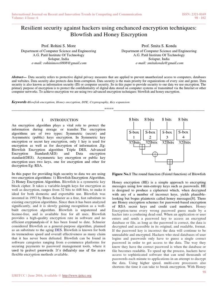 Resilient Security Against Hackers Using Enchanced Encryption ...