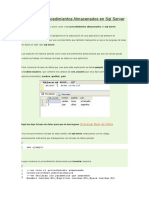 Como Crear Procedimientos Almacenados en SQL Server