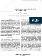 Plant Water Potential Gradients Measured in The Field by Freezing Point