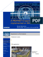 A PROFINET IO Application Implemented On Wireless LAN