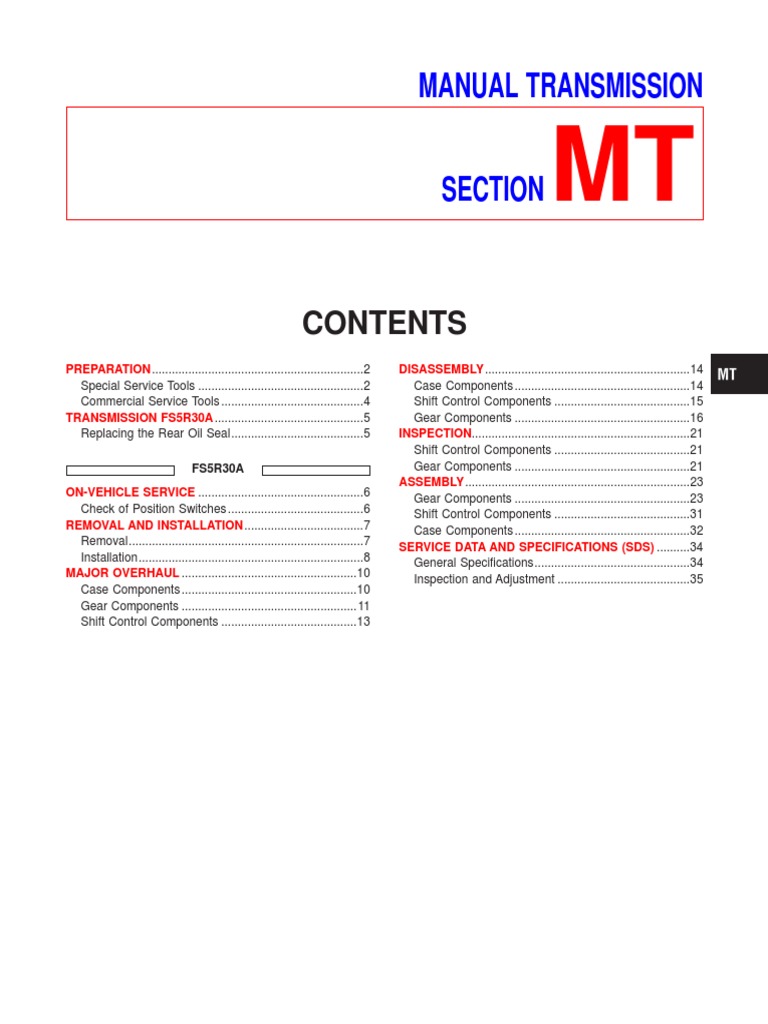 mt.pdf | Transmission (Mechanics) | Gear