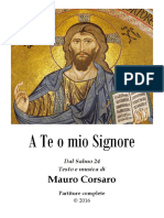 A Te o Mio Signore (Mauro Corsaro) Spartiti Completi