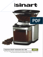 Cuisinart DBM 8 Coffee Grinder Burr Mill Manual PDF English Spanish