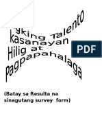 Batay Sa Resulta Na Sinagutang Survey Form