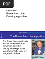 Bresenham Line Drawing Algorithm,: Course Website