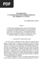 TRANSICIÓN Y CONSOLIDACIÓN DEMOCRÁTICA EN AMERICA LATINA