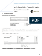 Corrigé Cas Pratique n2 Consolidation Dune Société Acquise