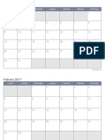Calendario 2017 Mensual Office PDF
