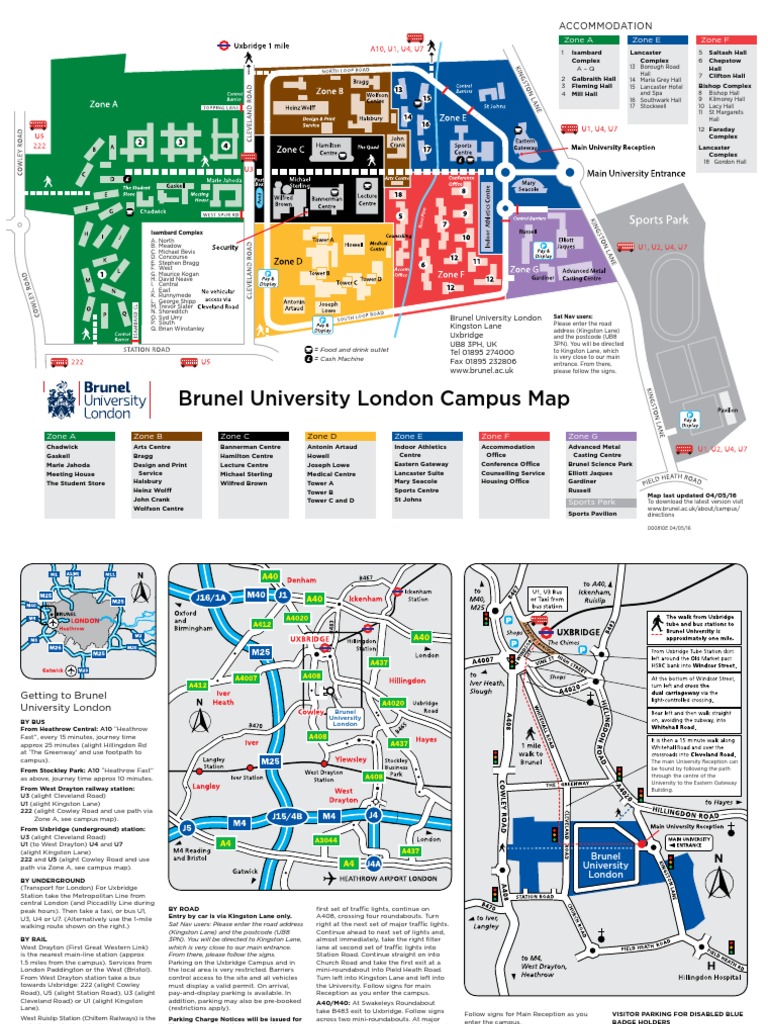 Brunel Campus Map | PDF | Road Transport | Rail Transport