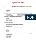 Supervision Today Questions PDF
