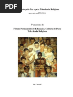 manifesto pela Paz e pela Tolerância Religiosa