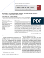 Performance Assessment in A Heat Exchanger Tube With Alternate Clockwise and Counter-Clockwise Twisted-Tape Inserts