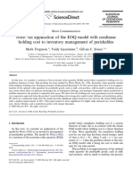 2007_Ferguson, Jayaraman, Souza_European Journal of Operational Research_Note an Application of the EOQ Model With Nonlinear Holding Cos