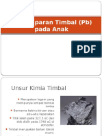 Bahaya Timbal (PB) Pada Perkembangan Anak