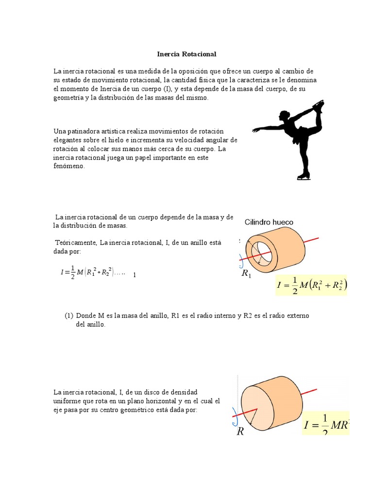 Inercia Rotacional PDF Masa Inercia